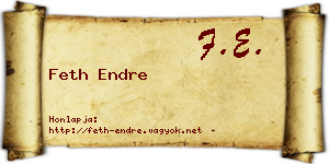 Feth Endre névjegykártya