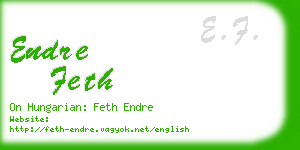 endre feth business card